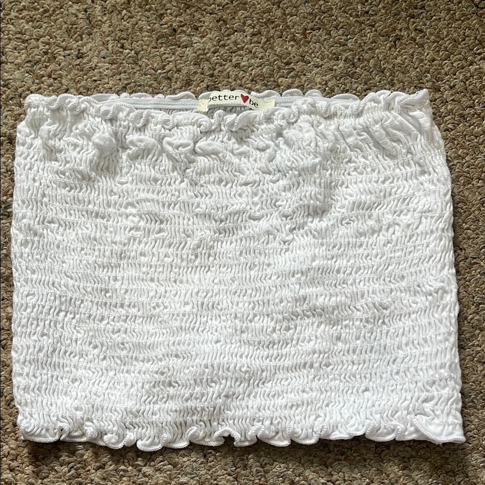 Better Be White Bubble Mini Skirt
